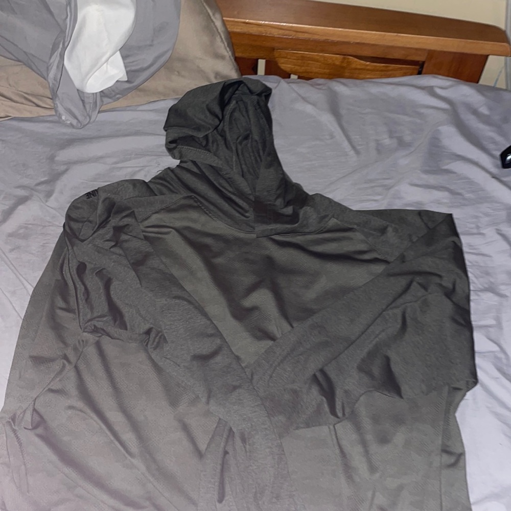 Slick green hooded shirt